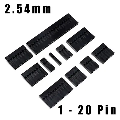 $6.08 • Buy Connector Housing Single Row 1 - 20 Pin Crimp Terminal Male Female Dupont 2.54mm