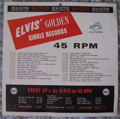 ♫ Elvis Presley Lp Lpm-2621 Girls! Girls! Girls! W/calendar Singles On Back-rare • $149.99