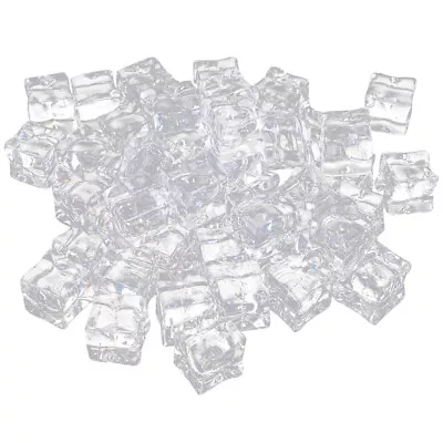  100 Pcs Simulated Ice Decorative Cube Acrylic Cubes Fake Blocks • £13.29