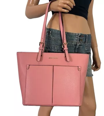 Michael Kors Jet Set Travel Medium Double Pocket Tote Primrose Pink • $89