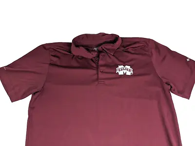 Mississippi State Bulldogs  Columbia Golf SS Collared Polo Shirt Mens Med • $12.23