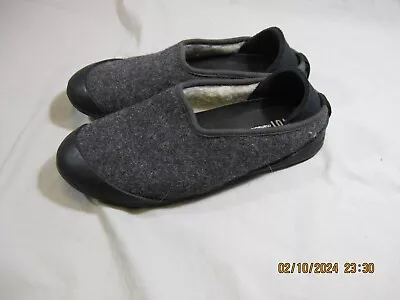 MAHABIS Classic Womens Gray/Black Wool Comfort Slipper Shoes Size 36 EU~US 5/6 • $18