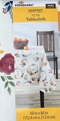 Way To Celebrate Harvest Floral Tablecloth 60  X 84  Rectangle  NEW • $11.16