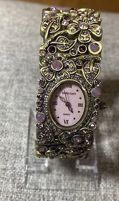 NEW Heidi Daus Watch Flowers Leaves Rose Color Swarovski Crystals TESTED HSN • $49.98