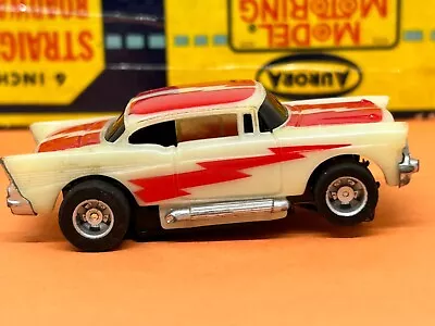 Tyco '57 Chevy Stocker Slot Car Nite Glow Vintage. Clean Body HP 7 Chassis • $1