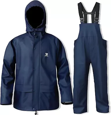 Rain Suits For Men Women Waterproof Heavy Duty Raincoat Fishing Rain Gear Jacket • $97.59