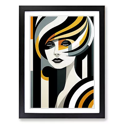 Art Deco Woman Op No.2 Wall Art Print Framed Canvas Picture Poster Decor • £18.95