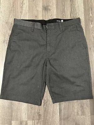 New VOLCOM  Size 36 Heather Gray  Frickin Modern Stretch Chino Shorts • $19.99