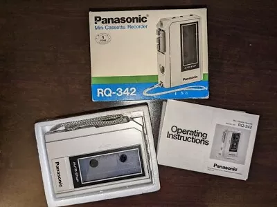 Vintage Panasonic Mini Cassette Recorder RQ-342 WORKING In Box  • $25