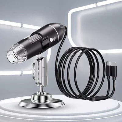 Digital Microscope 1600X USB Coin Microscope 8 LED Magnifier Soldering Camera • $21.84