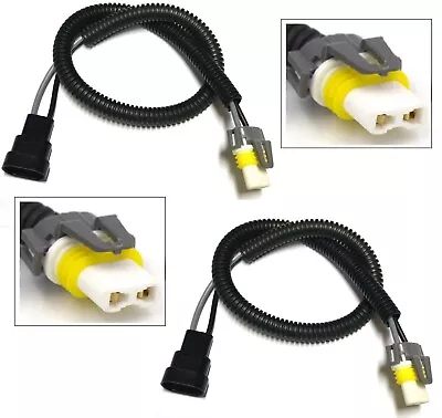 HID Extension Wire Ceramic 9006 Two Harness Head Light Low Beam Connector Socket • $10.45