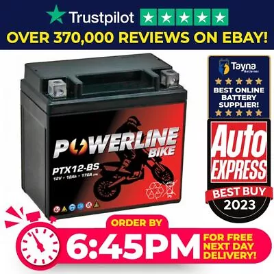 PTX12-BS Replaces YTX12-BS Triumph Bonneville T100 790cc 2004 Battery • £34.99