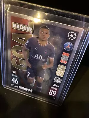 2021-22 Topps Match Attax UCL KYLIAN MBAPPE Goal Machine 151 PSG/France Foil C18 • $6