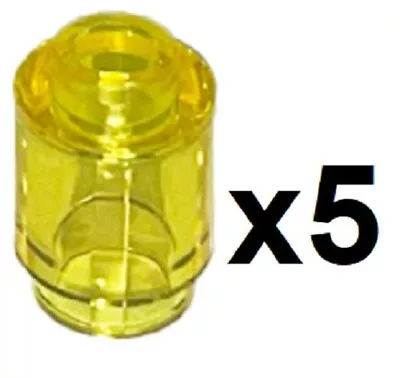 Lego 5 New  Trans-Yellow Round Brick Lantern Light Pieces D761 • $1.45