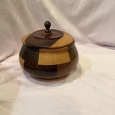 Vintage Modernist Wood Bowl Mid Century  • $42