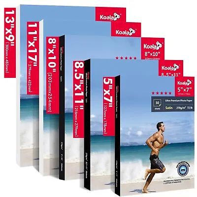 Lot 72lb Koala Ultra Premium Satin Photo Paper 4x6 5x7 8x10 8.5x11 11x17 13x19 • $34.99