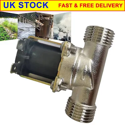 1* 12V 1/2 Brass Electric Solenoid Valve Switch Water Gas Air DC Normally Closed • £7.18