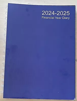 2024 - 2025 Financial Year Diary Blue Cover A5 WEEK TO VIEW • $14.97