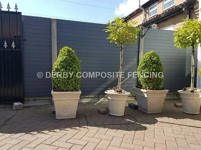 £107.95 • Buy Composite Fence Panels Plastic Fence Panels Grey 6ft High X 6ft Wide + SEE VIDEO