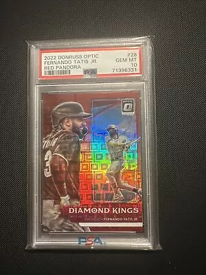 ⚾ Fernando TATIS JR PSA 10 *Red Pandora /99* 2022 Donruss Optic #28 POP 2  🔥 • $7.90