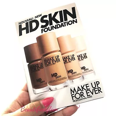 Make Up For Ever HD Skin Foundation 4 Shades 1 Sample Card NEW • $8.99