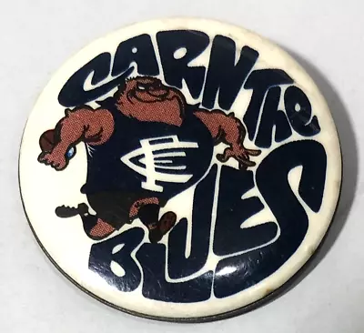 Vintage AFL/VFL Carlton Football Club Football Badge-Carn The Blues • $9.99