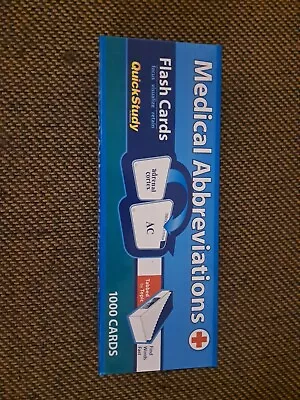 Medical Abbreviations Terminology Flash Cards Quick Study 1000 Pc Tabbed • $15