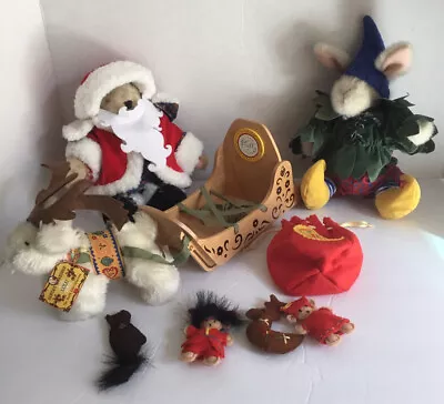Vintage Santas Workshop Muffy Hoppy Lulu Sleigh Toy Sack & 4 Toys 1994 Bears! • $76.99