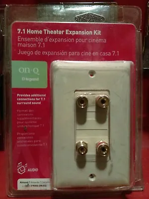 $8 • Buy Home Theater Expansion Multimedia Kit Wall Plate On-Q Legrand 7.1 ALMOND