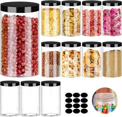 Plastic Jars Round Clear Cosmetic Container Jars With Lids Slime Jars Storage • $14.24