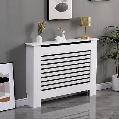 High Radiator Cover Wood Cabinet: External 92cm Height White • £20