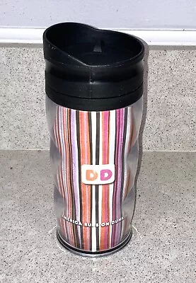 2007 Dunkin Donuts America Runs On Striped Travel Tumbler Cup • $8