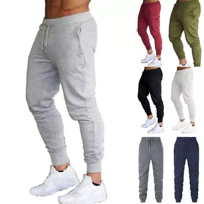 Men Joggers Women Trousers Jogging Gym Pants Lounge Wear Tracksuit Bottoms • £12.20