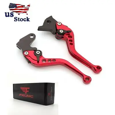 FXCNC Shorty Clutch Brake Levers For Yamaha YZF R1 R6 R6S FZ1 Red US Stock • $24.99