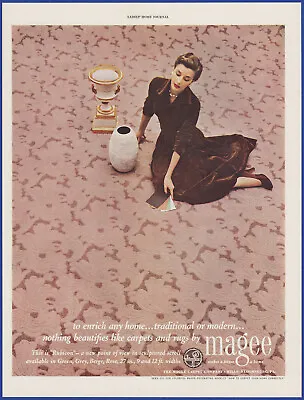Vintage 1949 MAGEE Carpet & Rugs Flooring Ephemera 40's Print Ad • $9.71