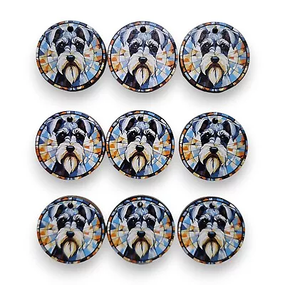 Miniature Schnauzer Printed Mini Ornaments Box Of 9 • $18.95