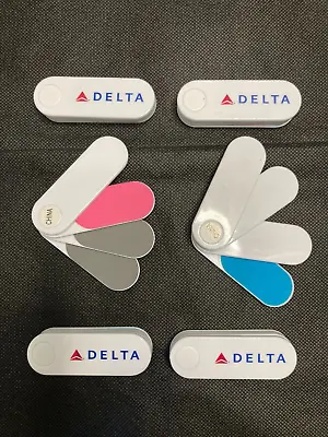 Delta Airlines Promotional Travel Mini Emery Board Fan Set Lot Of 6 • $4.75