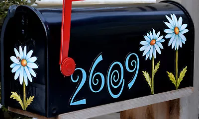Mailbox Magnet (Partial Cover) Daisy Trio Address Nbrs For Black Mail Box • $5.25