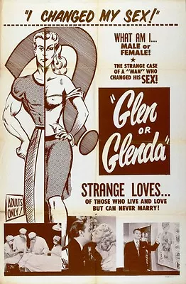 Glen Or Glenda B-movie Reproduction Art Print A4 A3 A2 A1 • £13.99