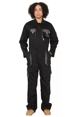 Work Wear Men's Overalls Boiler Suit Coveralls Mechanics Boilersuit Protective • £29.99