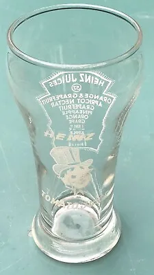 Vintage Heinz Tomato Juice Glass Tumbler Logo Monocle Man • $12.99