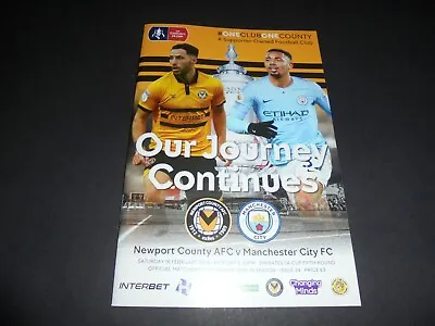 2018/19 - NEWPORT COUNTY V MAN CITY (FA CUP 5th ROUND) 2019 MANCHESTER CITY • £2.50