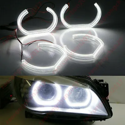 £89.99 • Buy Acrylic Cover DTM-Style Square Bottom LED Angel Eyes Halo Rings For BMW 7 Series