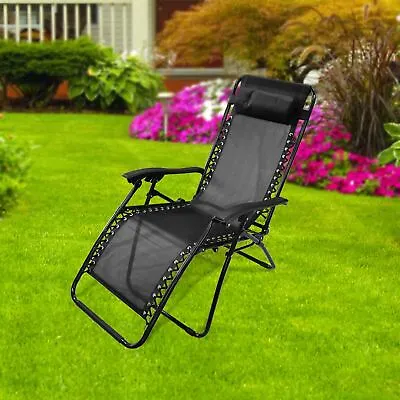 £39.99 • Buy Zero Gravity Deck Chair And Recliner. Sun Lounger For Outdoors, Garden And Patio