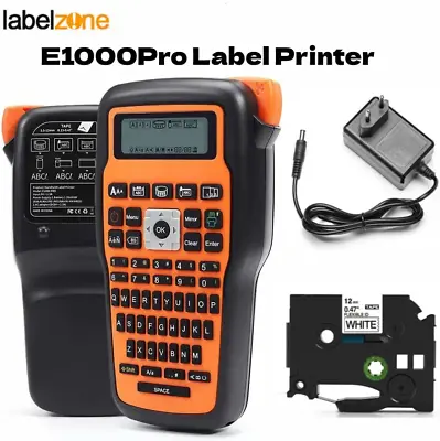 Industrial Label Maker Printer E1000 Label Machine For P-Touch 12mm Tape TZe-231 • £37.99