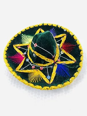 Velvet Embroidered Sequin 6  Mini Sombrero Mariachi Hat Decoration • $13.95