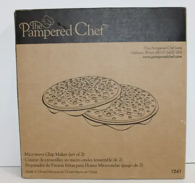 The Pampered Chef Microwave Chip Maker 1241 Veggies No Oil Cooking Healthy 2 Pc • $6.50