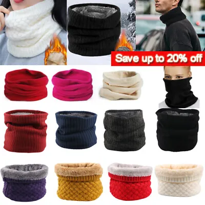 Snood Neck Warmer Scarf Men Winter Thick Fleece Thermal Windproof Balaclava Mask • £4.64