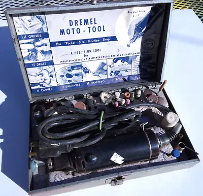 Dremel Moto-Tool Model #2 With Original Metal Box Bits Booklet Tested Works • $48