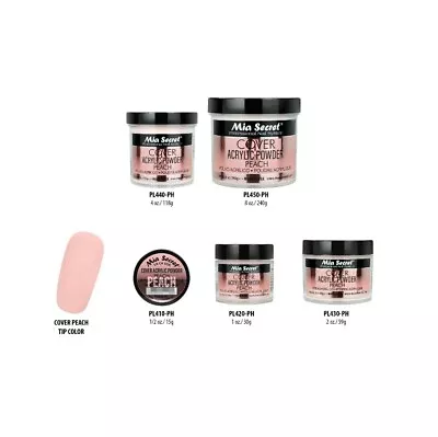 Mia Secret Cover Peach Acrylic Powder 1/2 Oz| 1oz | 2oz | 4oz | 8oz Choose • $10.78